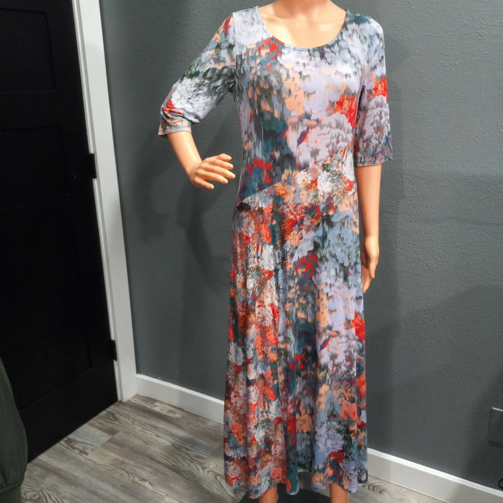 Soft Surroundings Nanette Dress Women's Multicolor Maxi Dress